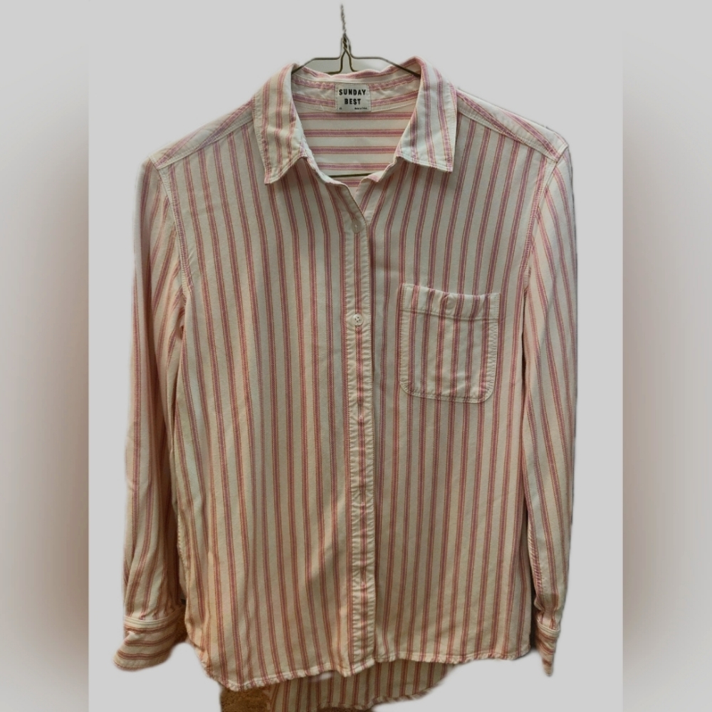 Sunday best pink stripe shirt